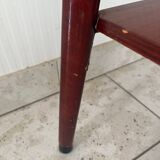 Vintage serving trolley in varnished wood from the 60s