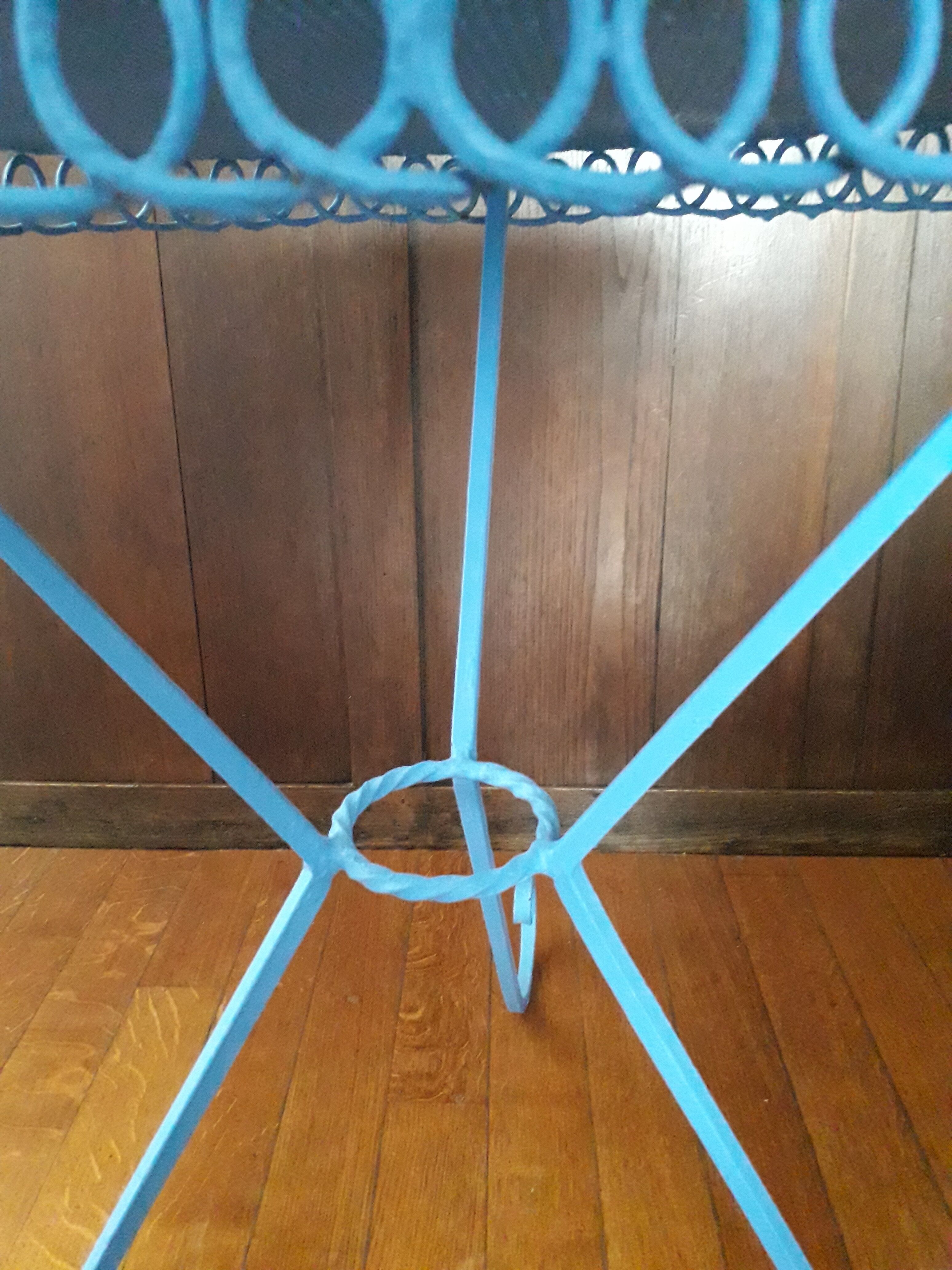 Vintage circular wrought iron table