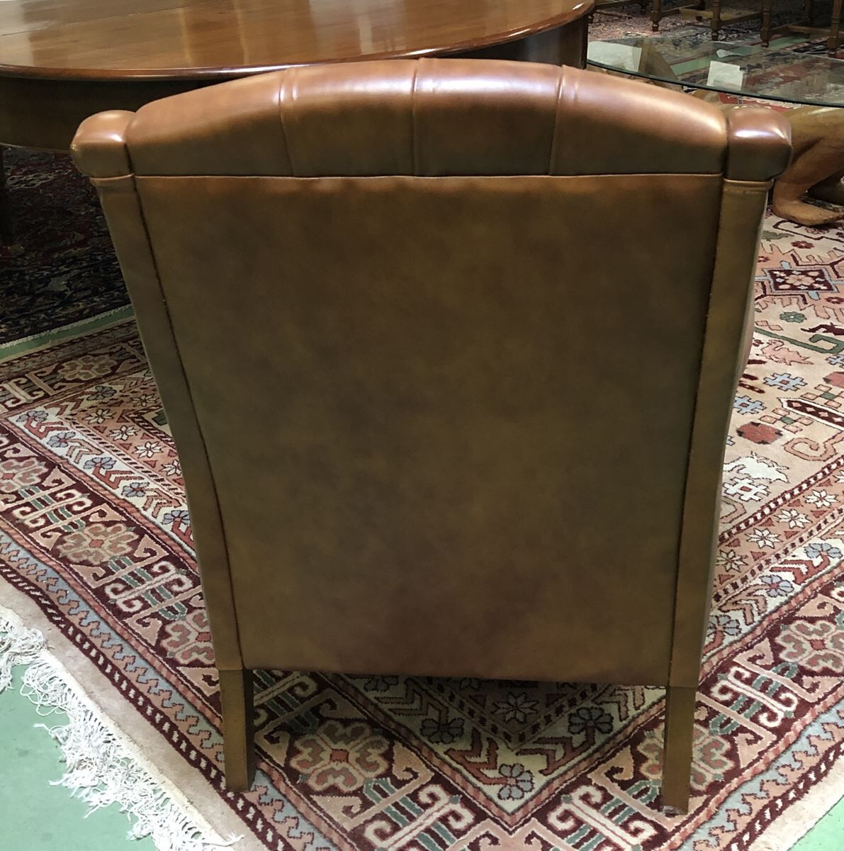 Modern leather lounge armchair