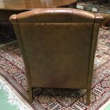 Modern leather lounge armchair