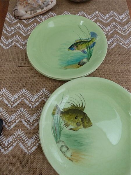 Plates Proceram fish 1950