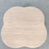 Vintage "cloud" coffee table in travertine, 80s