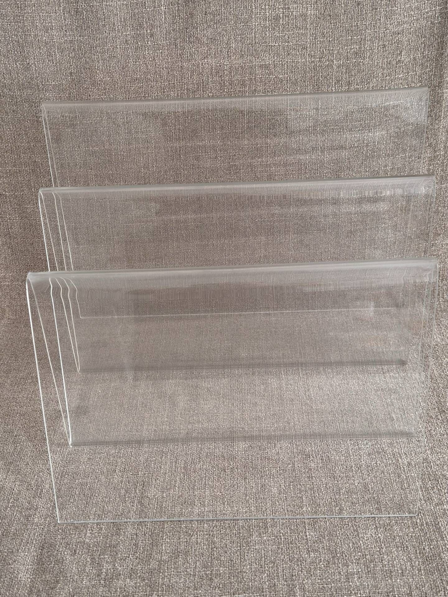 Porte revues magasines en plexiglas zig zag années 80/90