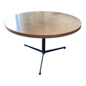 Round teak living room table