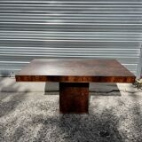 Vintage burl wood coffee table - 1970s