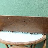 Bent wood wall shelf