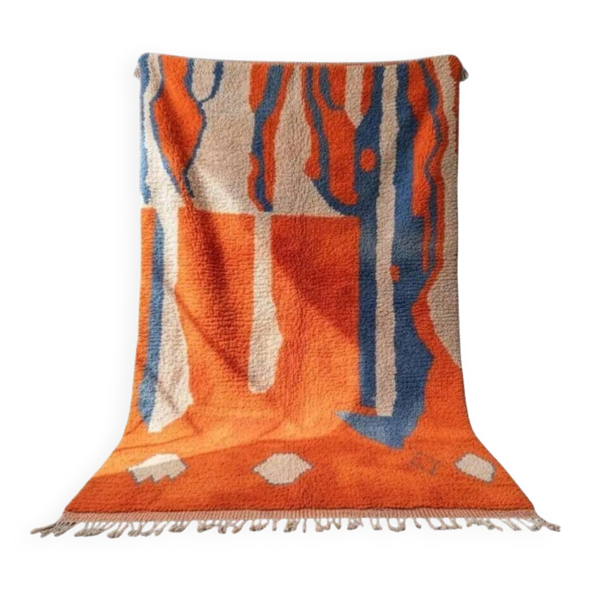 Tapis tissé à la main 200x300 cm, laine, multicolore, Maroc