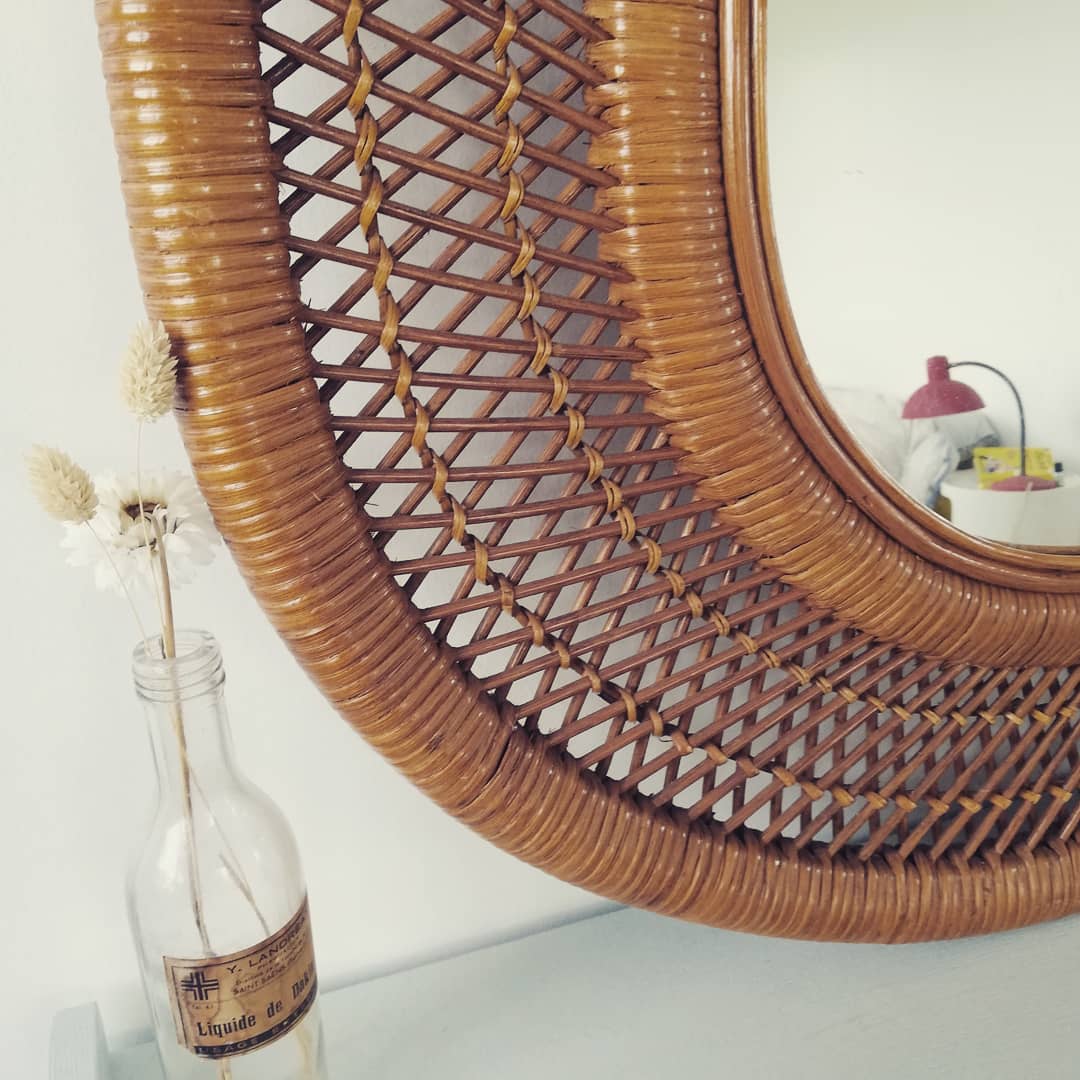 Rattan mirror 79x109cm