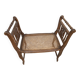 Banc ancien assise cannage