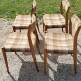 Set of 4 Scandinavian style chairs from the 70s