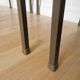 Set of 4 Vintage Industrial School Chairs: Brown Fabric, Black Metal Base