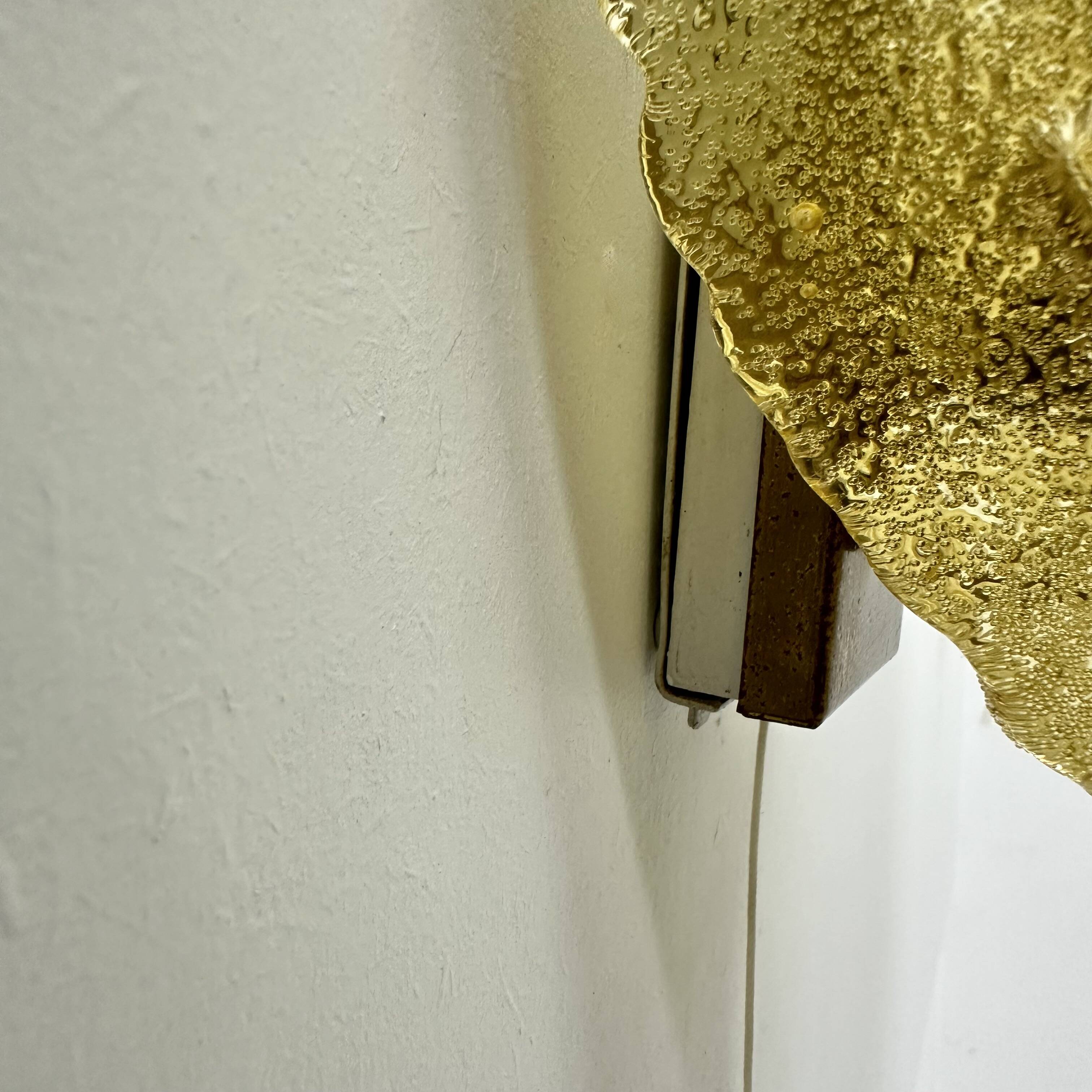 Set of 2 Sölken leuchten Murano glass shell wall lamps , 1970s