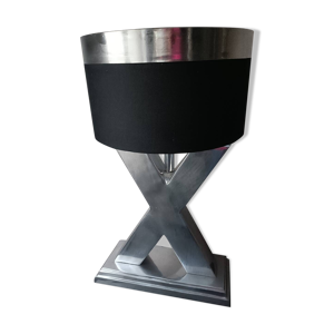 Lampe en X, croix, acier,