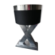Lampe en X, croix, acier, design