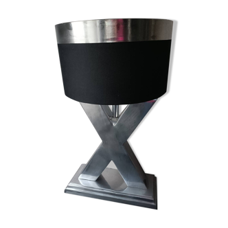 Lamp in X, cross, steel, design