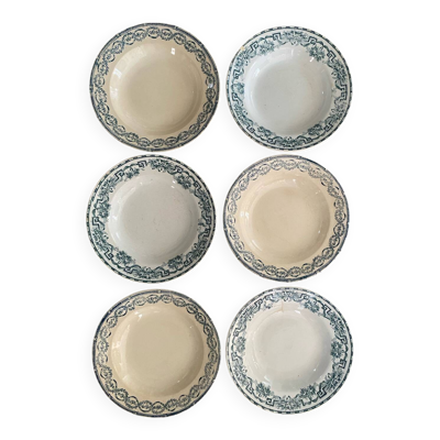 Assiettes creuses terre de fer Moulin des Loups et Salins .
