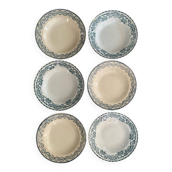 Assiettes creuses terre de fer Moulin des Loups et Salins .