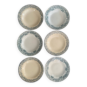 Assiettes creuses terre de fer Moulin des Loups et Salins .