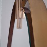 1960s Oval Wall Mirror with Brass Frame by Sant’Ambrogio De Berti