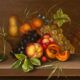 French school of the 19th century. Still lifes with fruits.