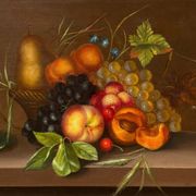 Ecole française XIXe. Natures mortes aux fruits.