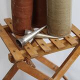 Folding wooden stool