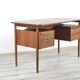 Midcentury Danish Teak Desk By Gunnar Nielsen For Tibergaard.