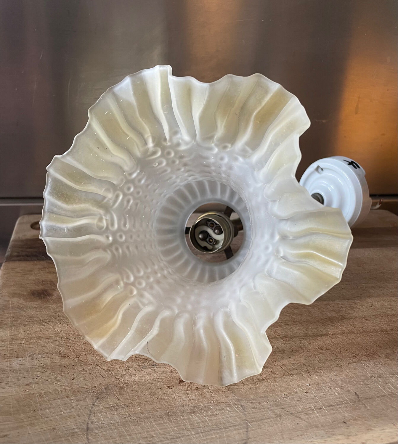 Applique laiton et opaline