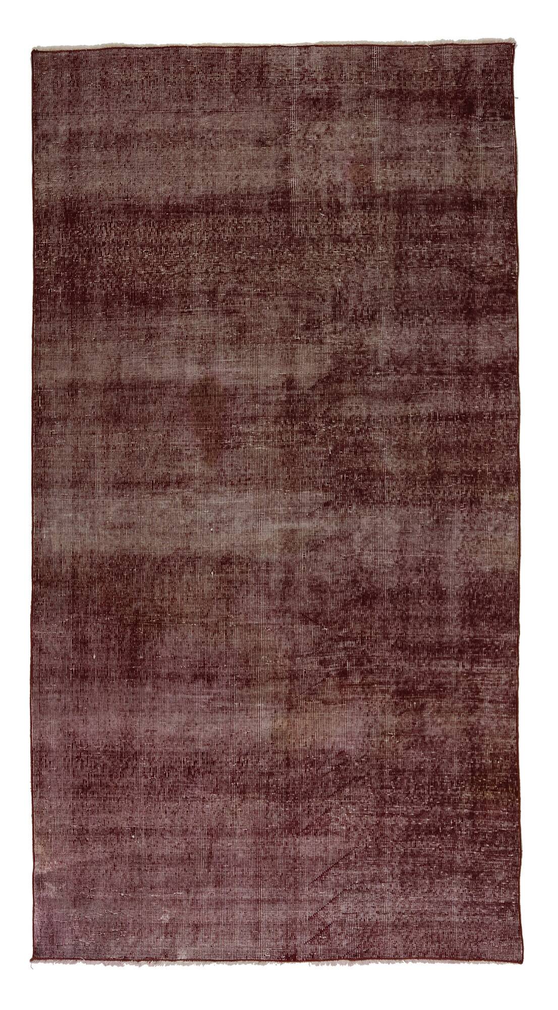 One-of-a-kind turkish handwoven vintage rug - rustic vintage charm 265x 140