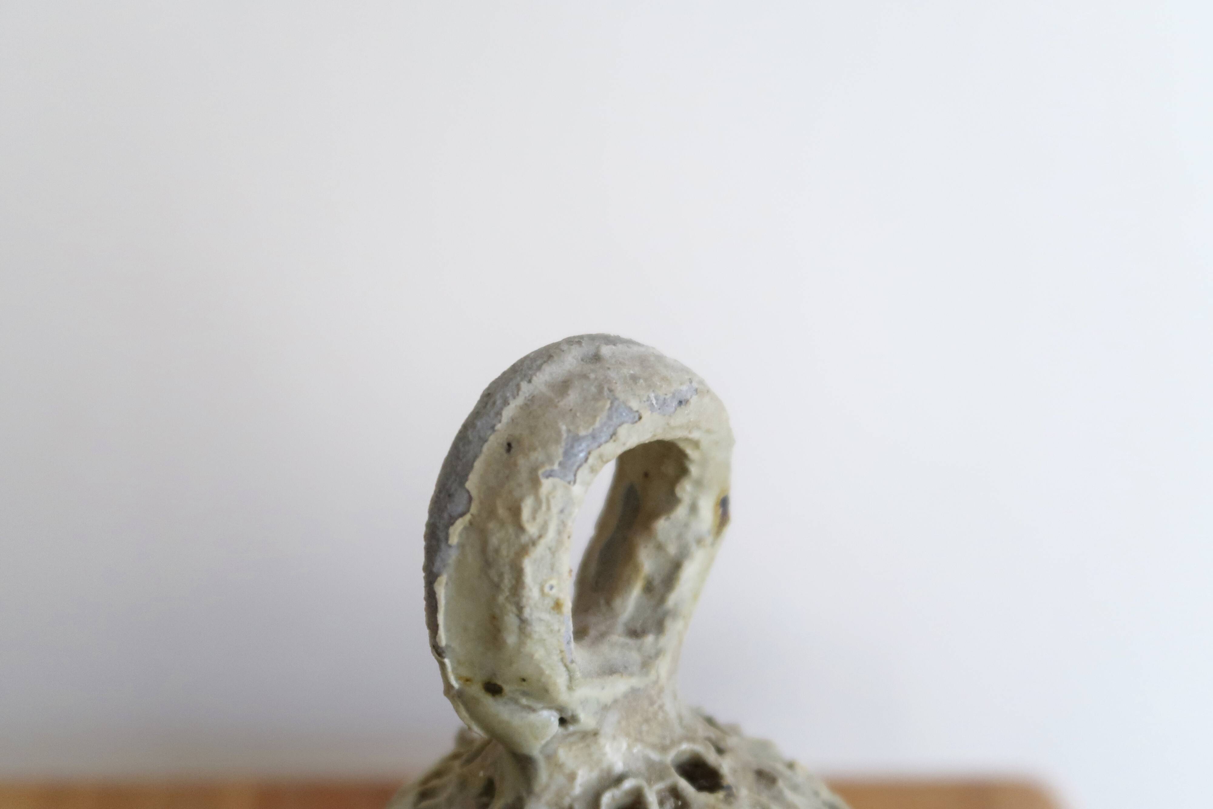 Sandstone lantern by Barbara Delfosse, La Borne, 60s