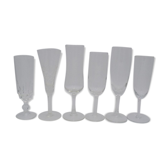 Mismatched champagne flutes