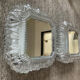 Pair of vintage 70s sconces in molded glass