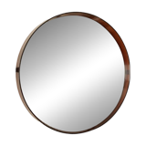 50 cm - Large round vintage wall mirror in smoked Plexiglas - 1960s-70s