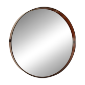 50 cm - Large round vintage wall mirror in smoked Plexiglas - 1960s-70s