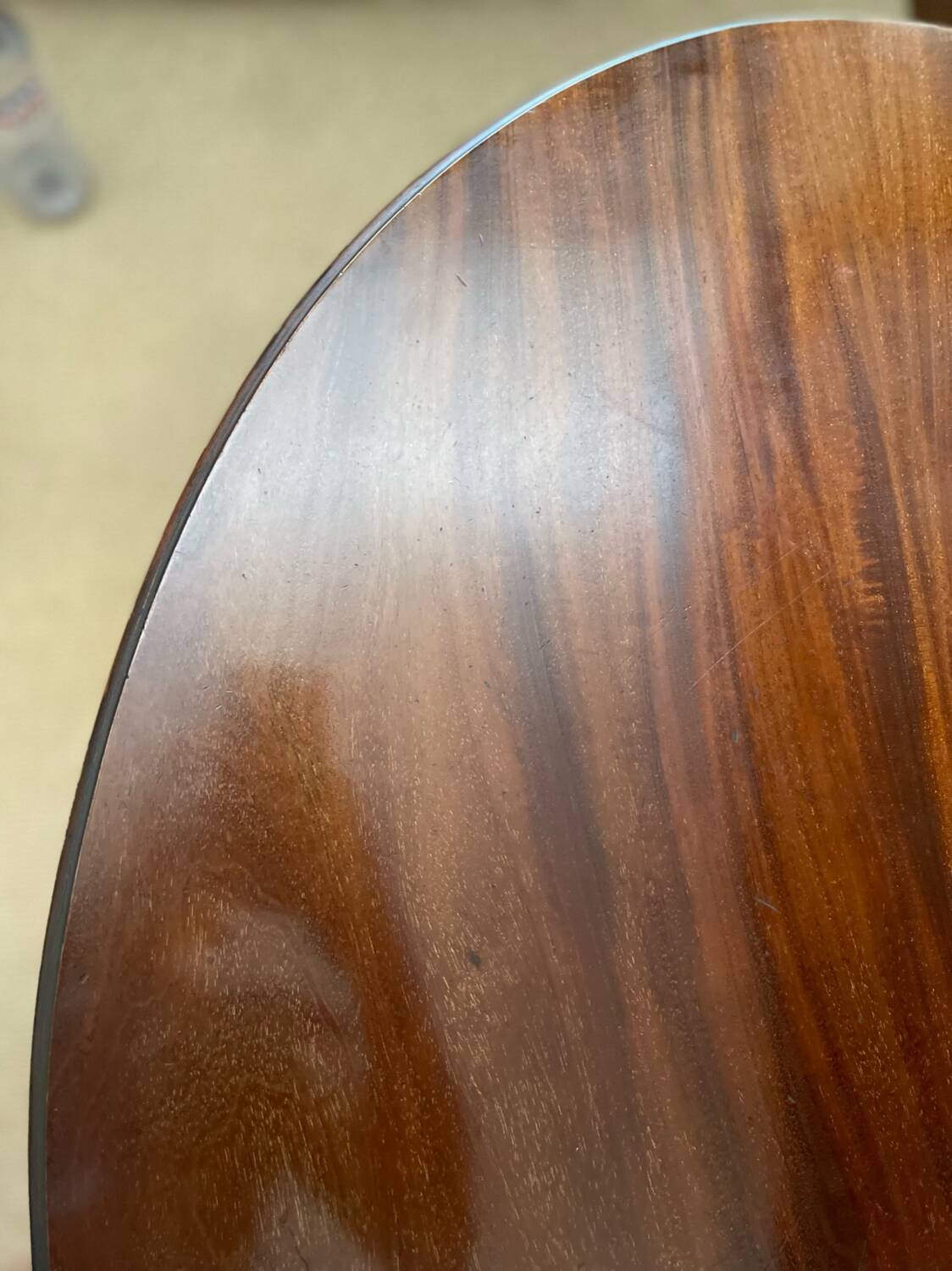 Regency oval mahogany side table, second half of the 19th century, good condition