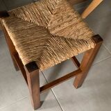 Wood and straw stools