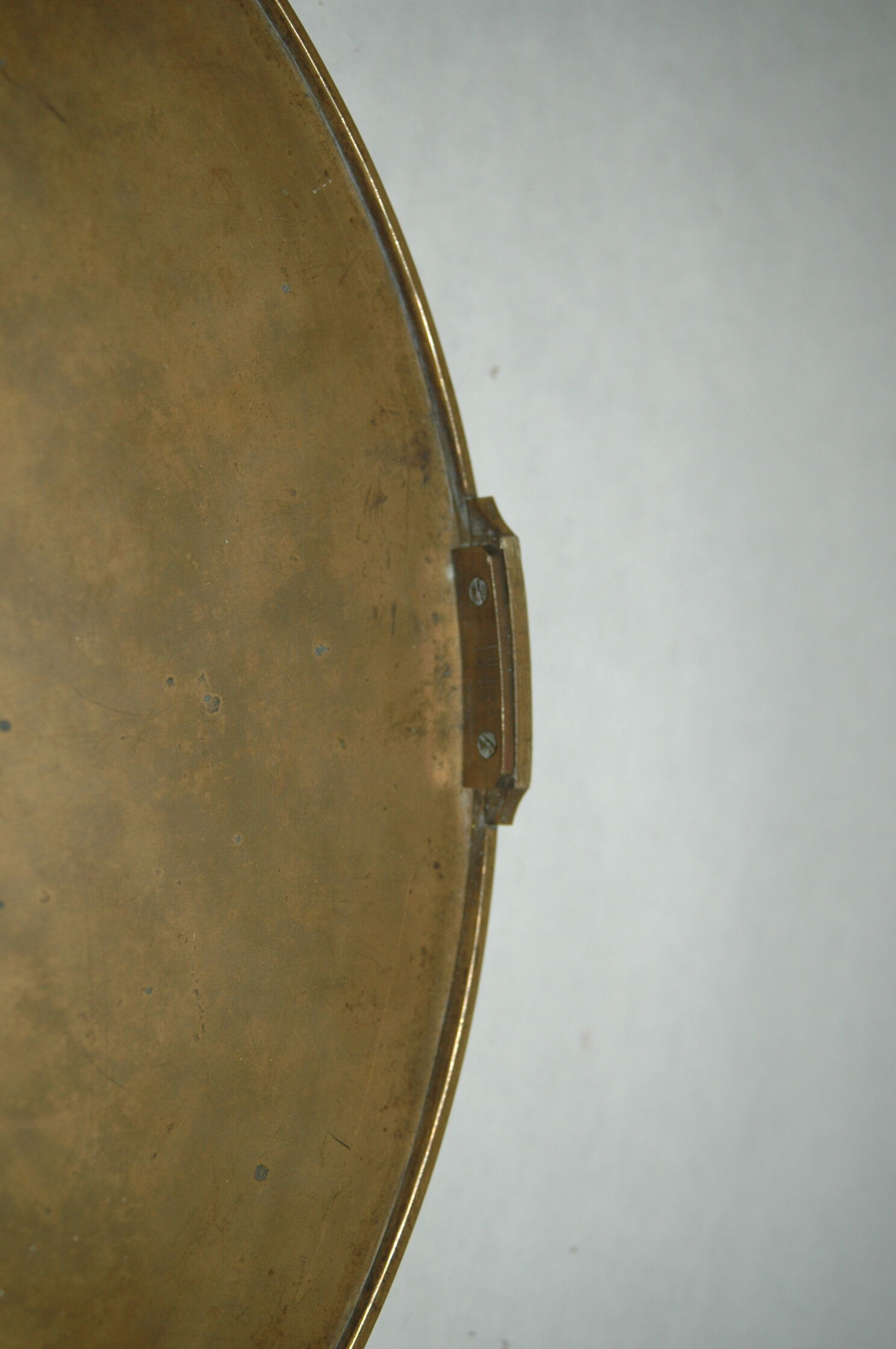 Center tray table in bronze and mirror 19th century