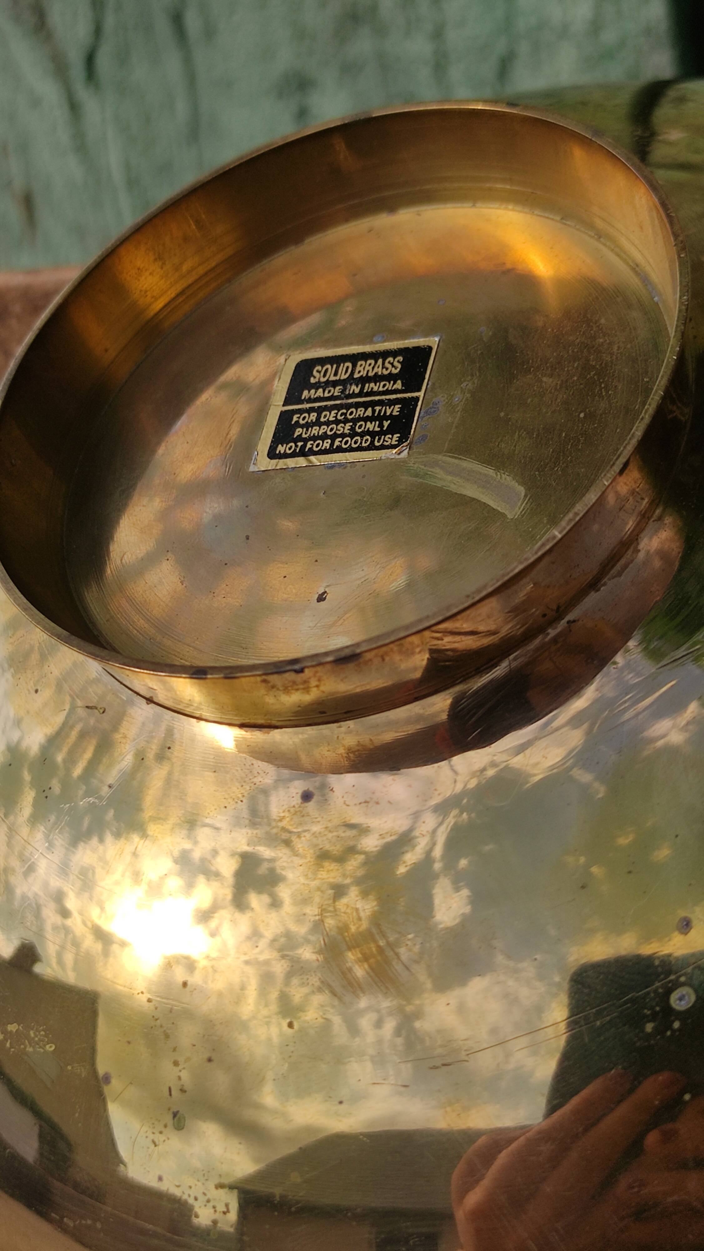 Plate or empty brass pocket, Made in India