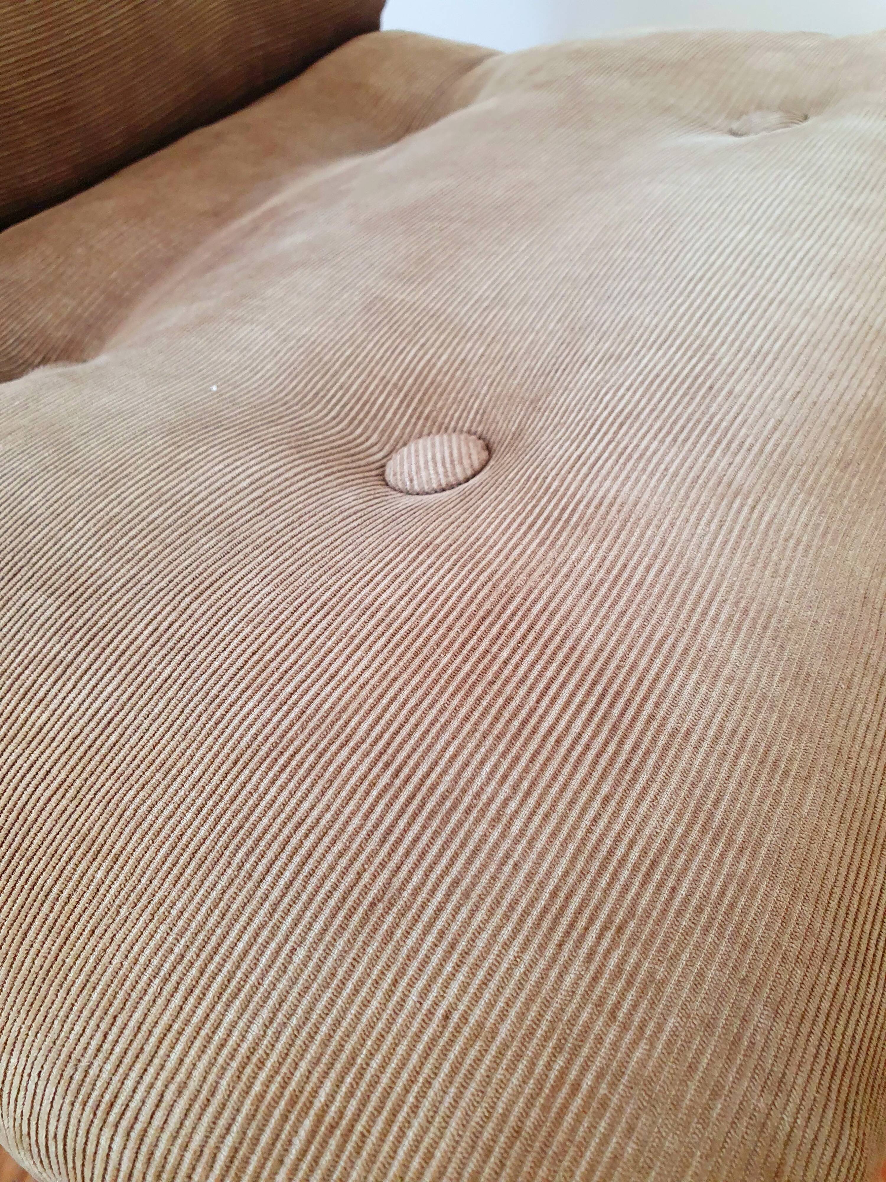 Vintage tubular chrome and velvet armchair