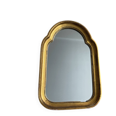 Ancien petit miroir en bois doré années 70