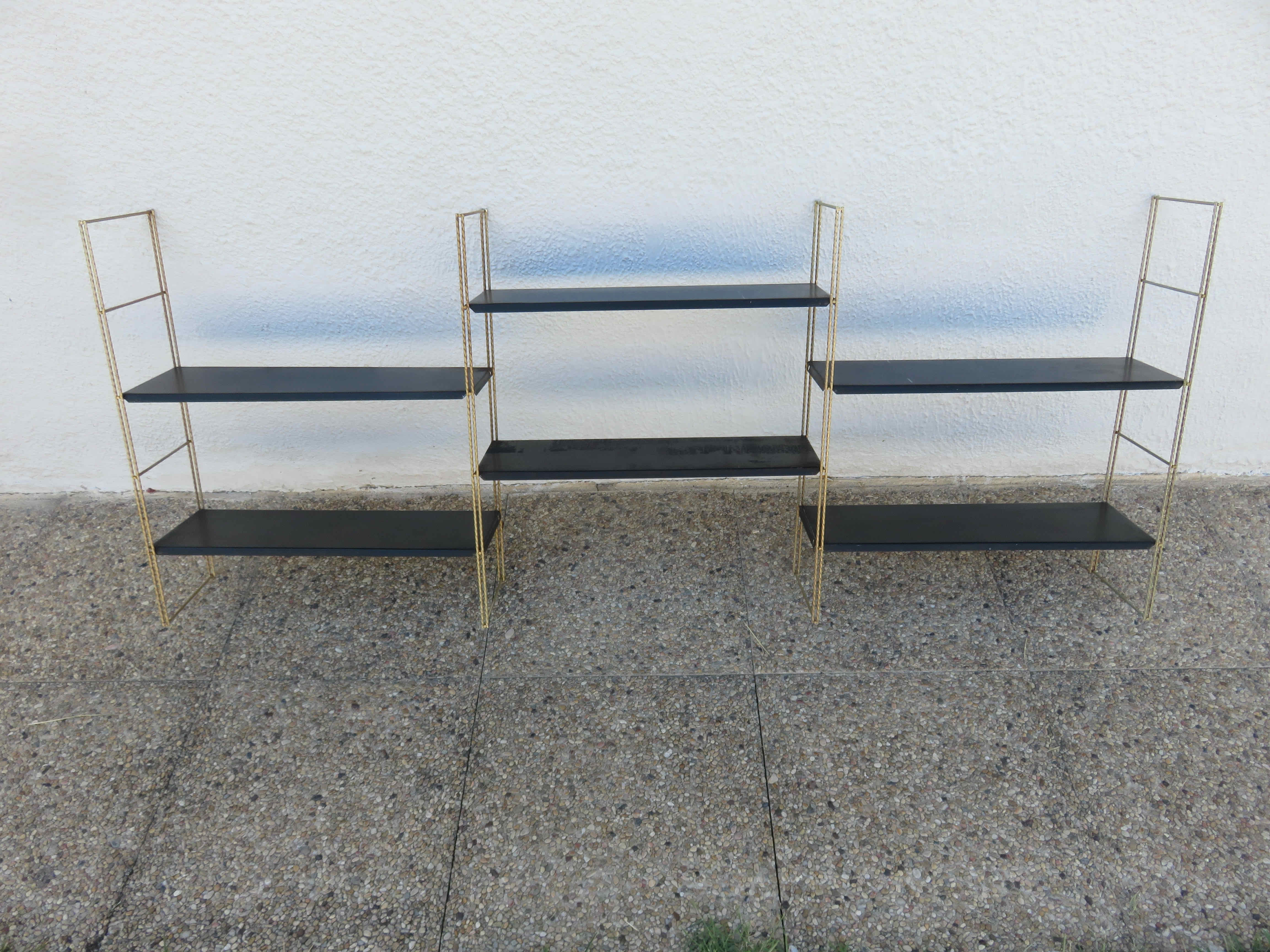 Modular wall shelf string 50s 60s