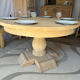 Solid oak farmhouse table with extensions