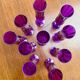 10 purple champagne flutes