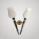 Exceptionnelle applique torche double moderniste arlus 50 s hauteur 44cm