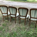 4 chairs Louis XV Walnut