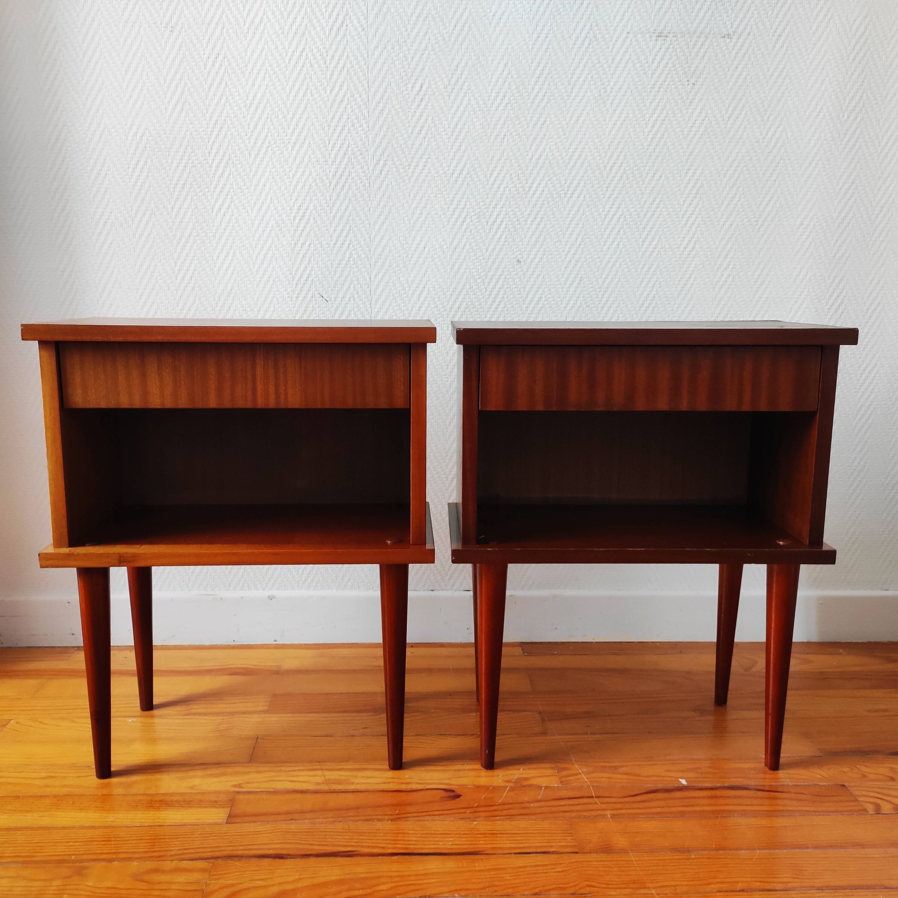 Pair of Scandinavian style bedside tables from the 1970s