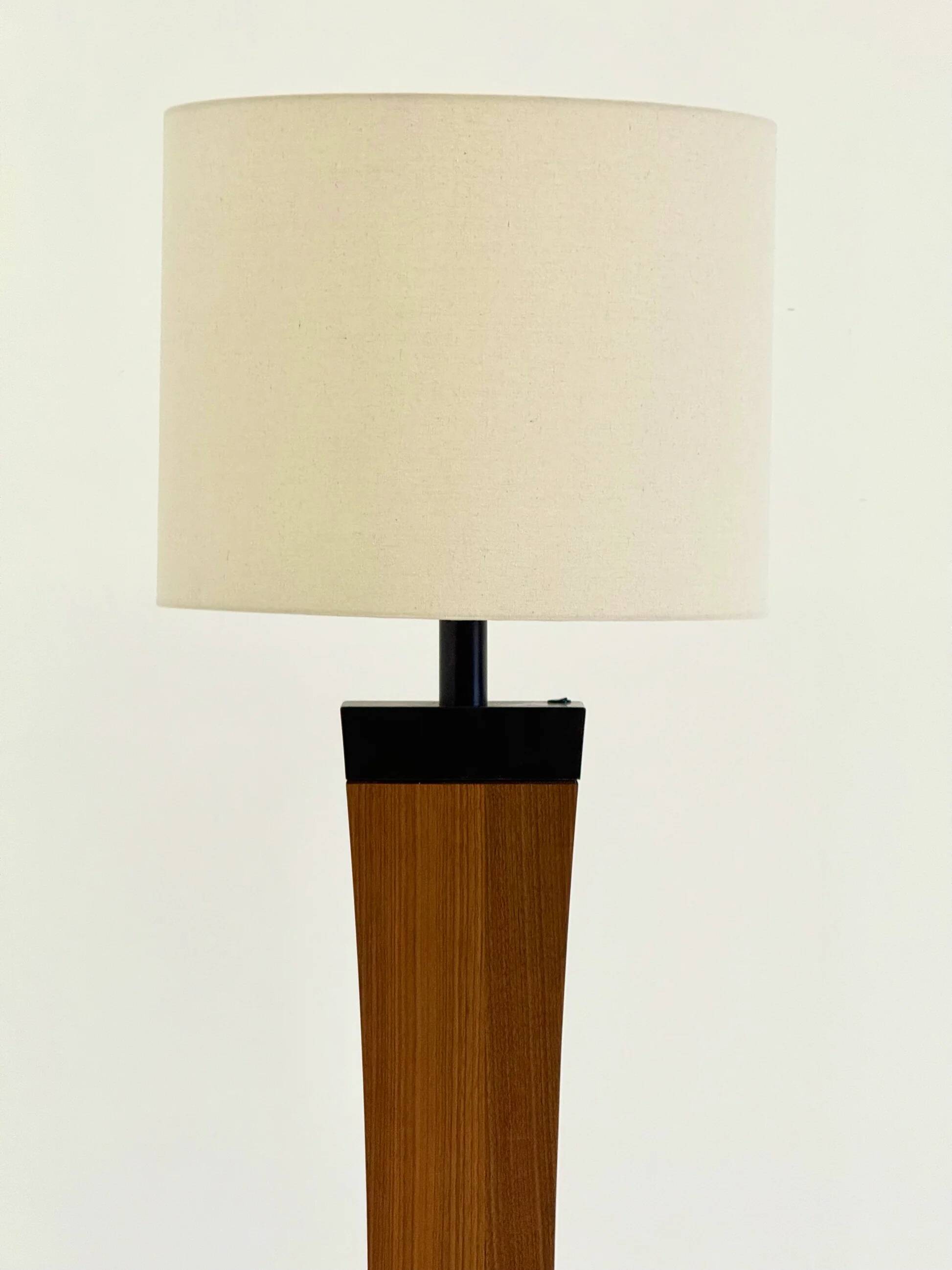 Lampe de sol en teck des années 50 italienne