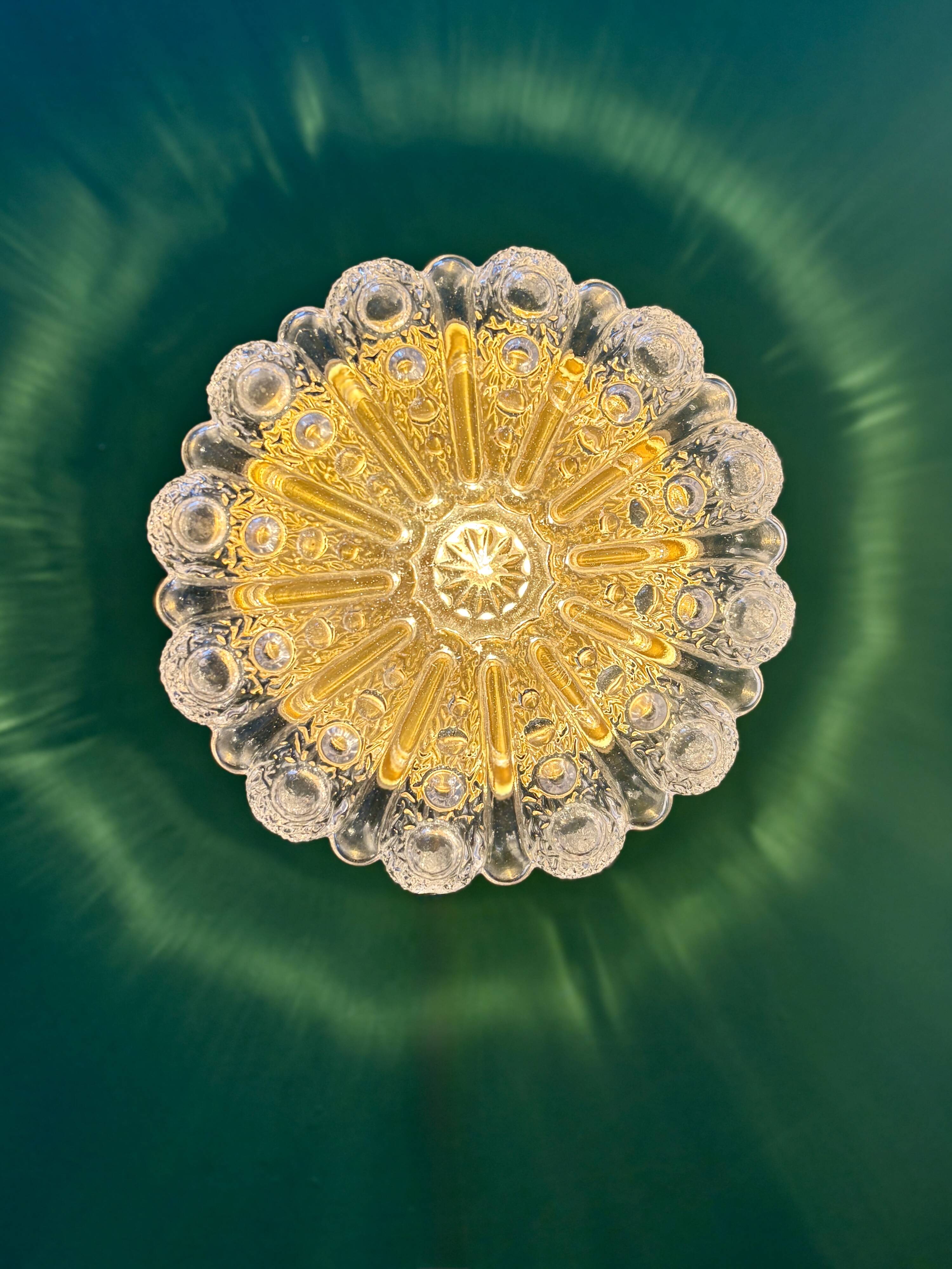 Vintage glass moulded globe wall/ceiling light.