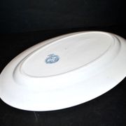 SARREGUEMINES FLORE Large Oval Platter with blue flower decoration U&C 36cm