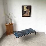 Metal and ceramic coffee table by J. Belarti, circa 1970